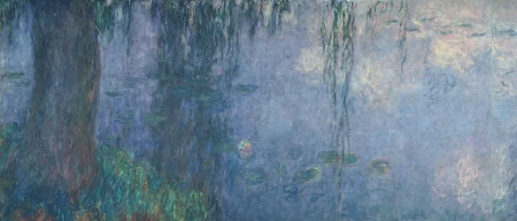Seerosen: Morgen mit Trauerweiden (Detail), 1914-18